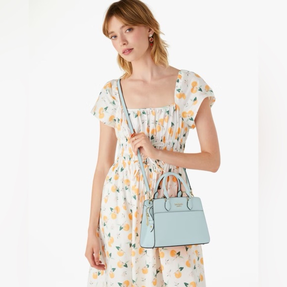 ♠️kate spade Madison Saffiano Small Satchel, Blue Glow NWT - Picture 11 of 11